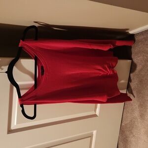 Open shoulder long sleeve sweater from Express, berry pink, size small